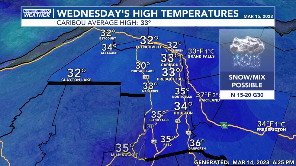 Tomorrow's High Temperatures