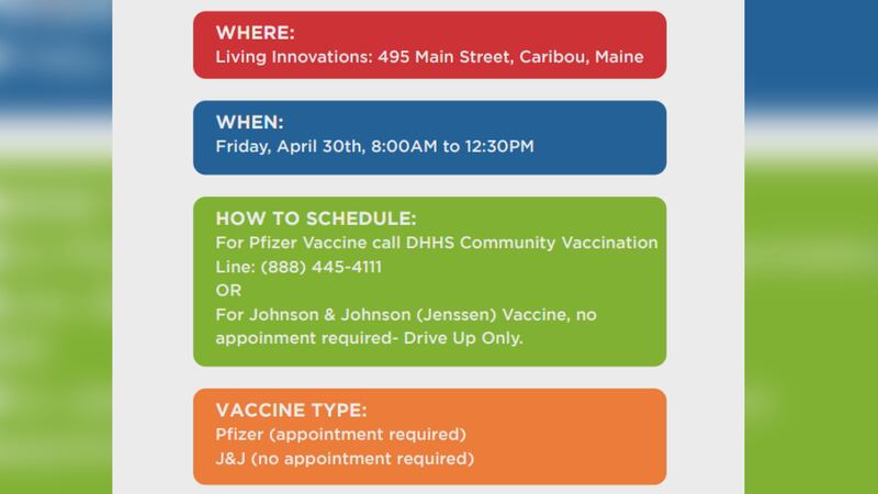 Pop-Up Vaccination Clinic in Caribou