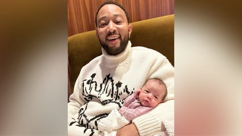 John Legend shares a picture of his new baby girl.
