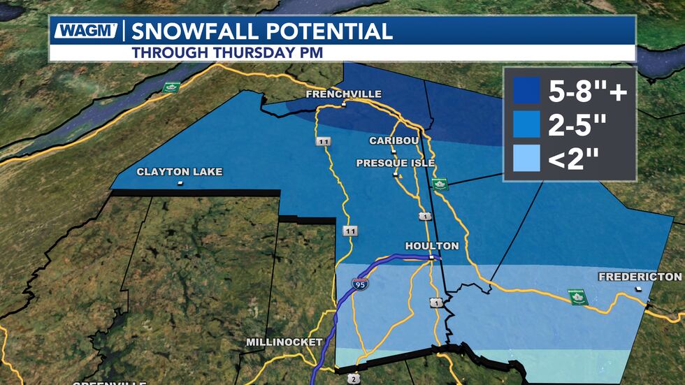 Snowfall Potential (Through Thursday PM)