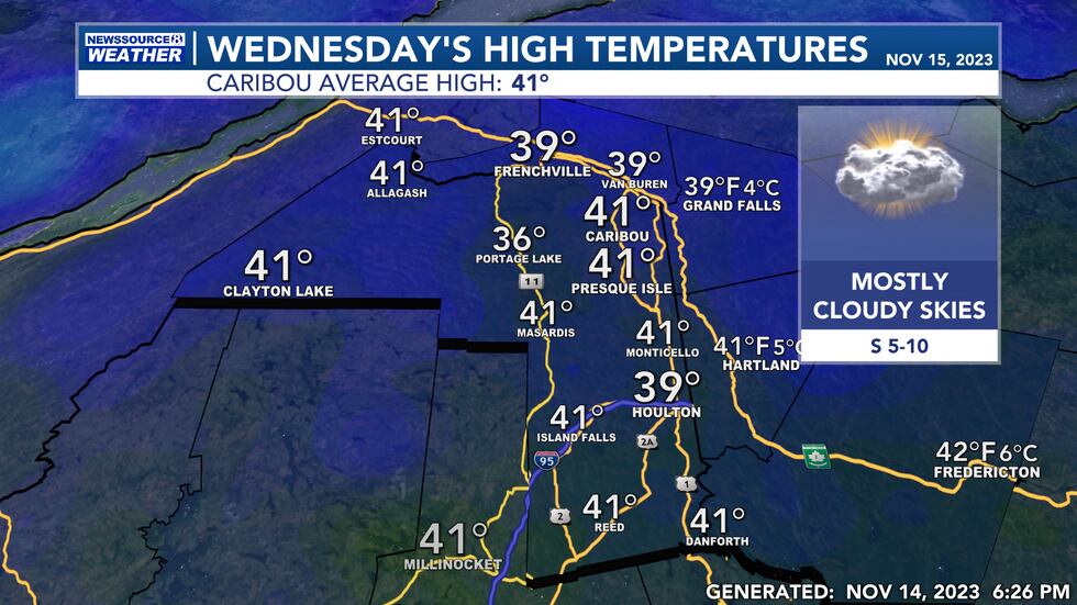 Tomorrow's High Temperatures