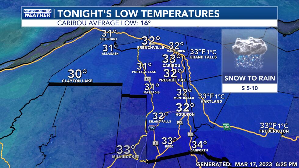 Tonight's Low Temperatures