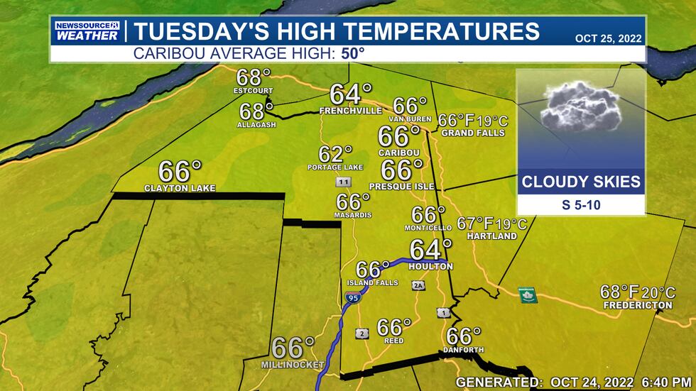 Tomorrow's High Temperatures