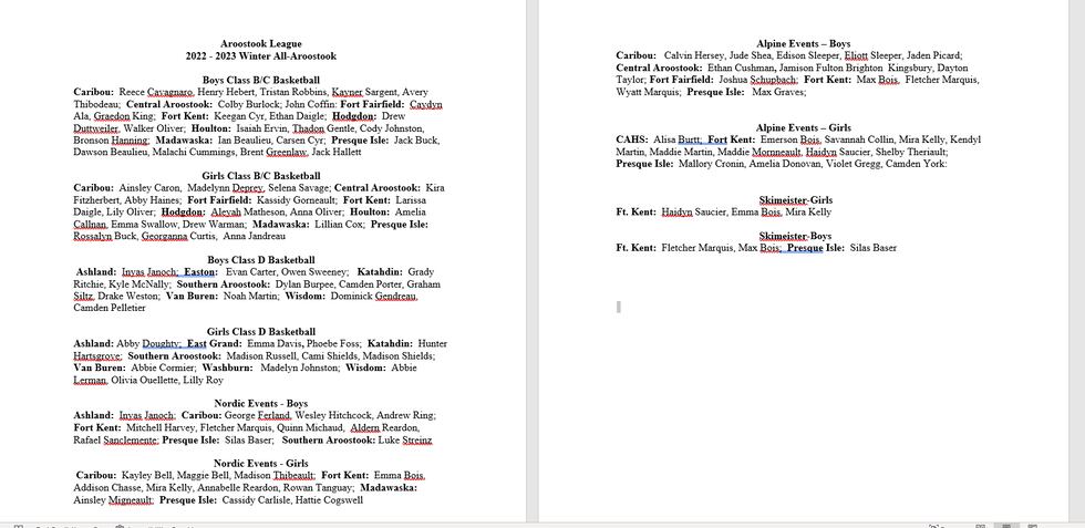 All Aroostook updated names