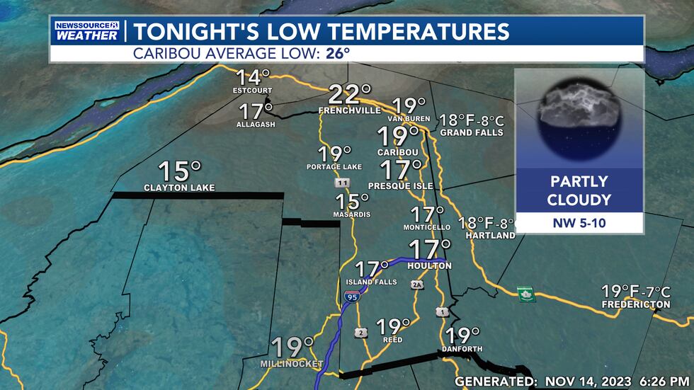 Tonight's Low Temperatures