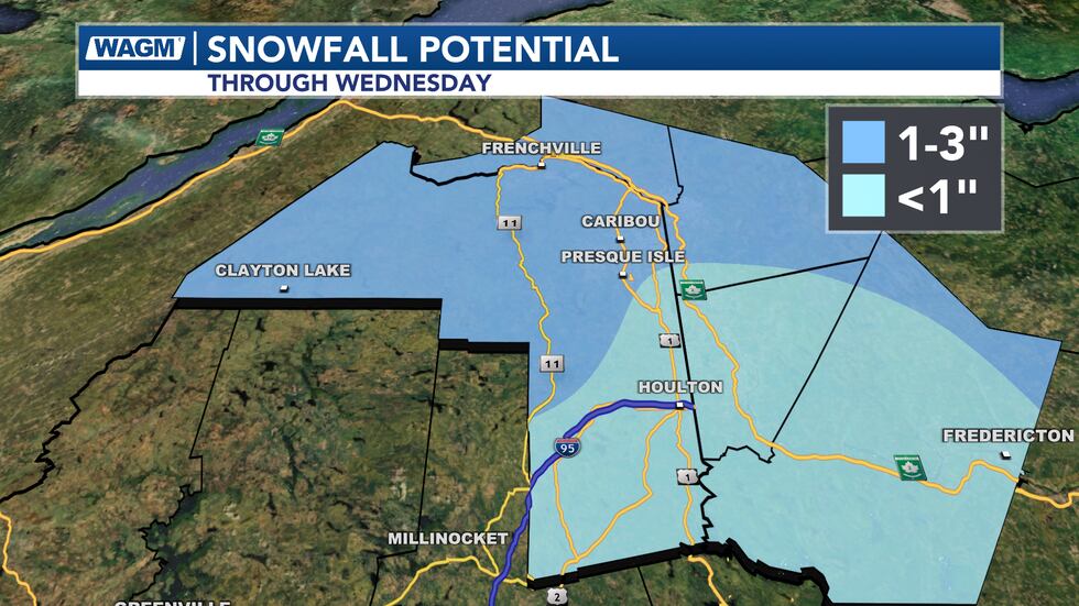 Snowfall Potential (Through Wednesday)