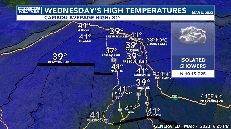 Tomorrow's High Temperatures