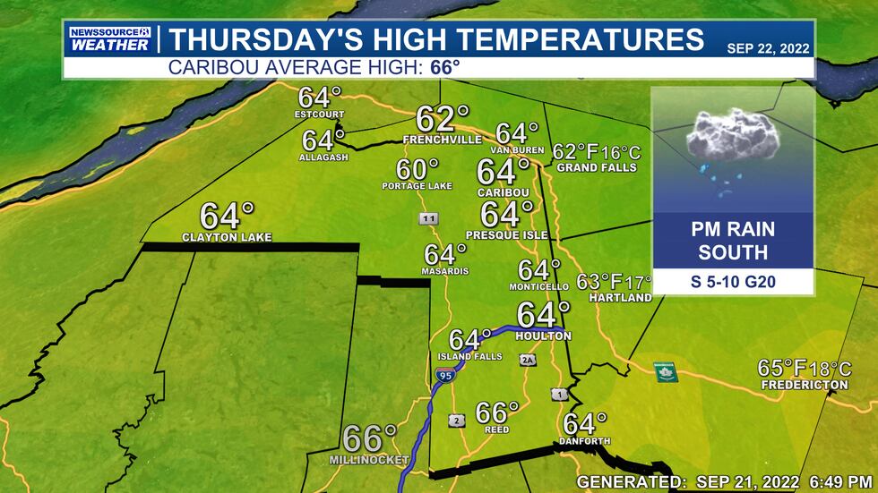 Tomorrow's High Temperatures