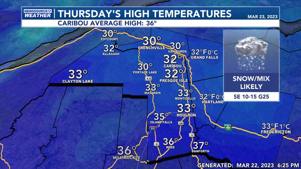 Tomorrow's High Temperatures