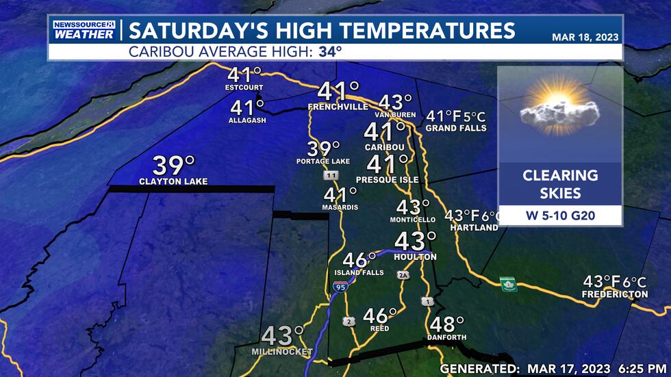 Tomorrow's High Temperatures