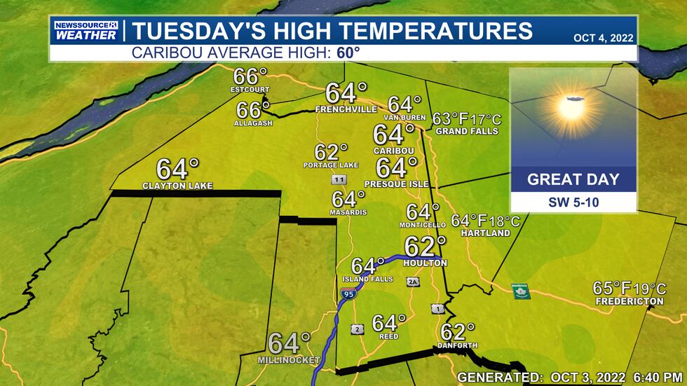Tomorrow's High Temperatures