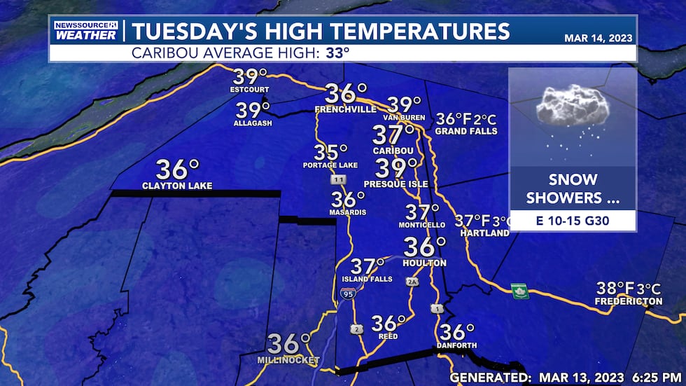 Tomorrow's High Temperatures